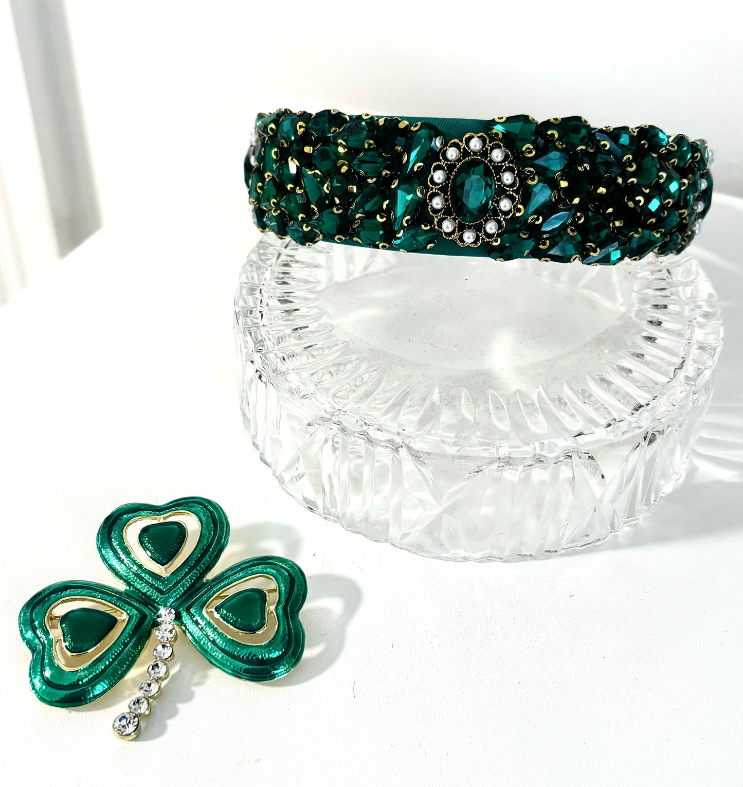 Laveesha St. Patrick’s Day Brooch & Headpiece Set