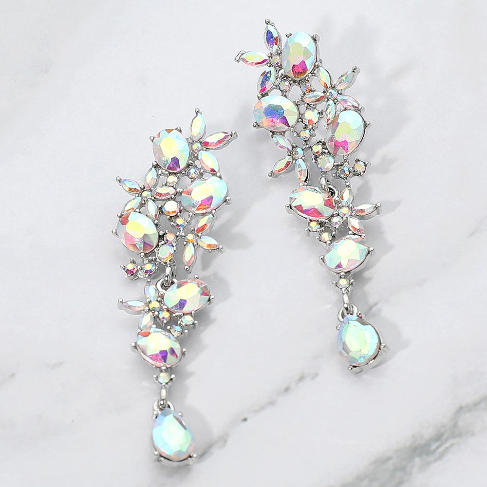 Cascading floral earrings-Bridie