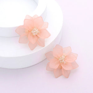Resin Floral Earrings-Ulyana