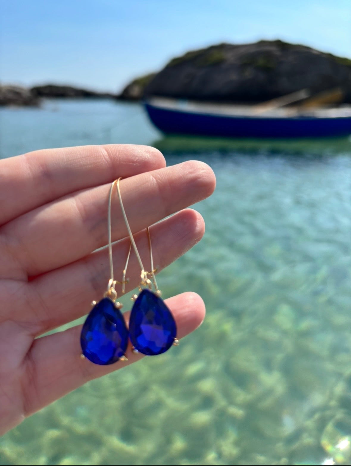 Crystal teardrop earrings