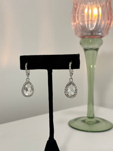 Teardrop crystal earrings- Jodi