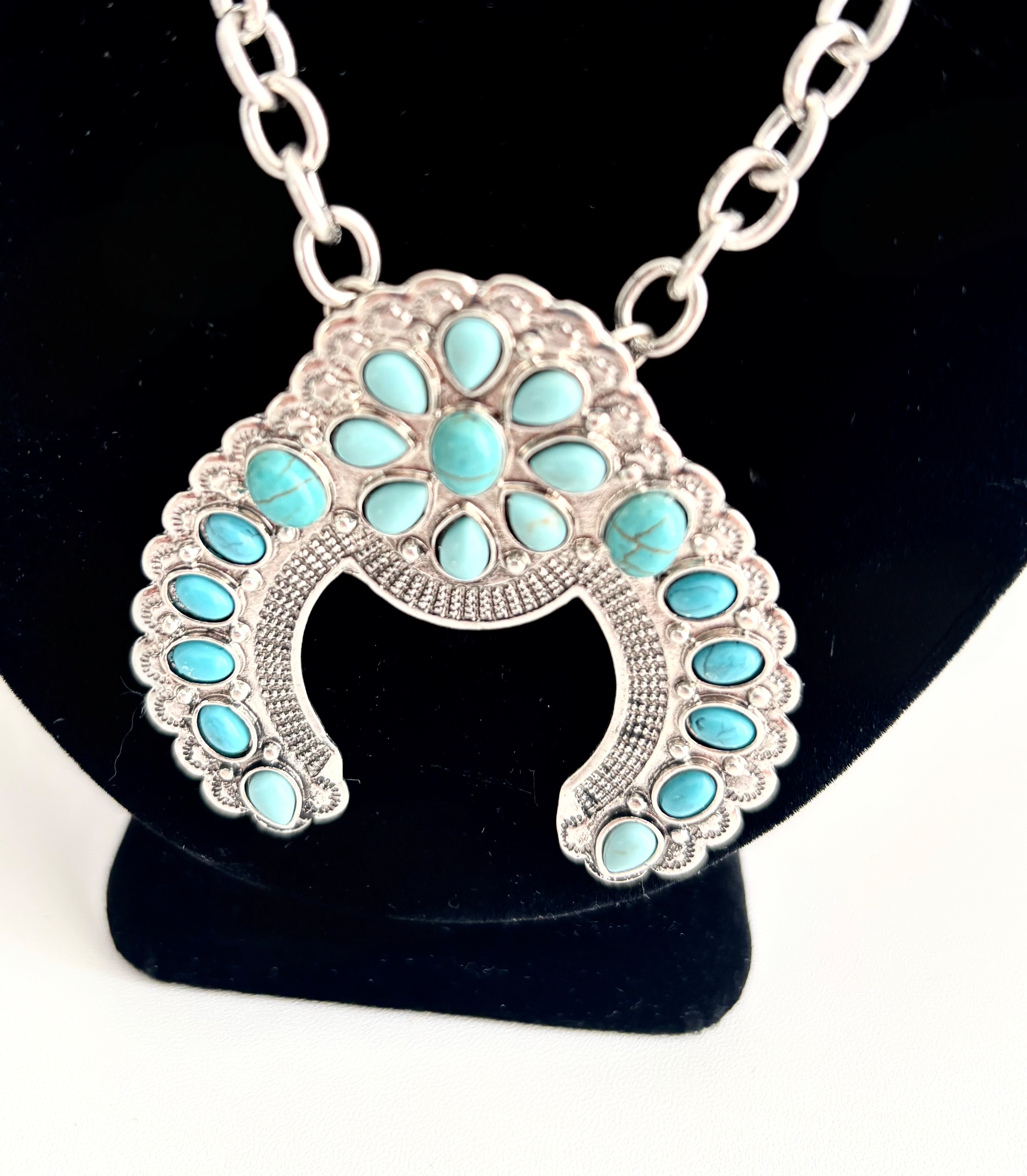 Semi precious boho necklace-Lacey