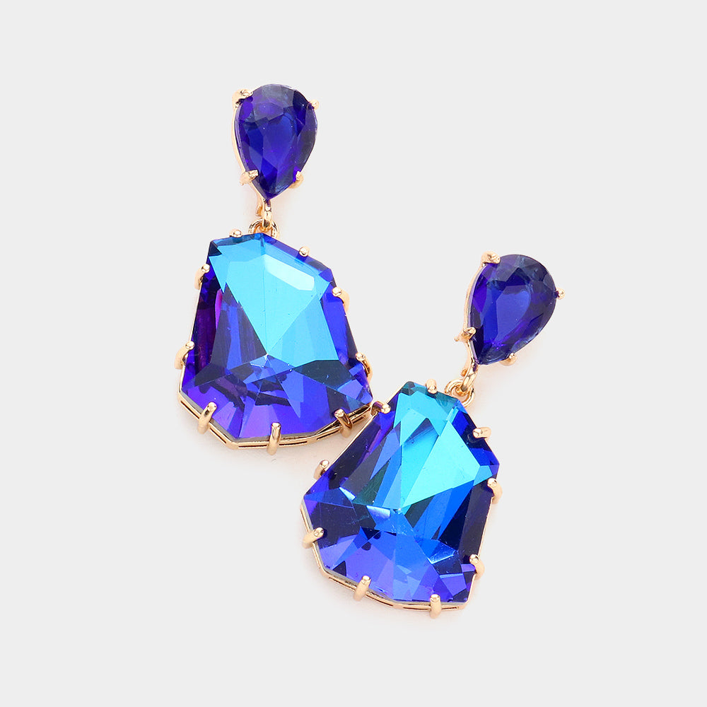 Blue AB earrings-Alisa