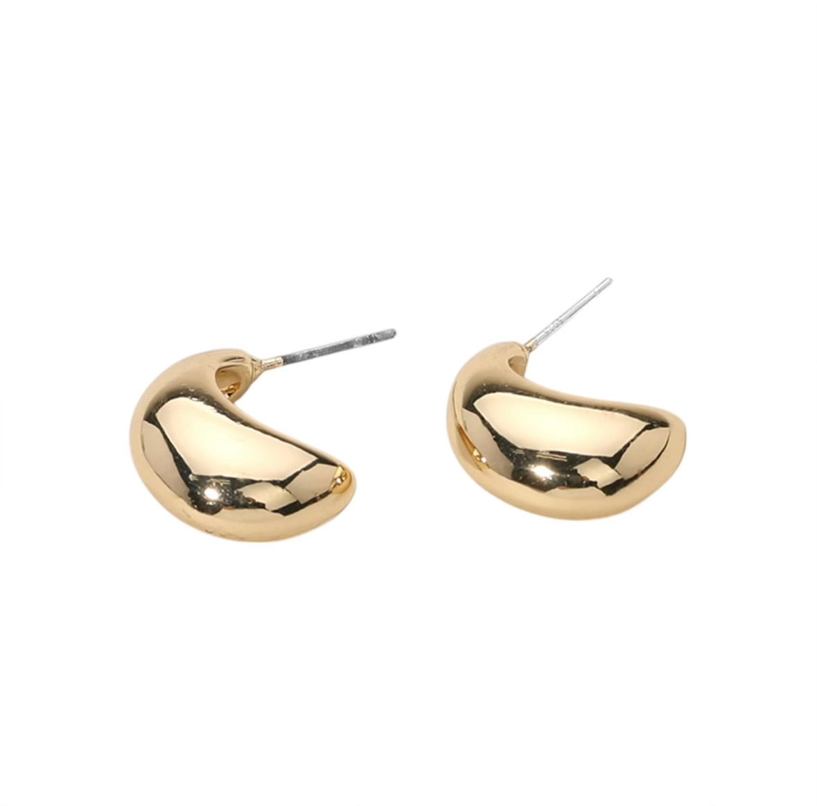 18K Half moon earrings