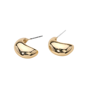 18K Half moon earrings