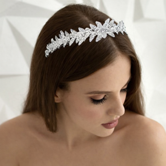 Crystal leaf headpiece- Bláithín