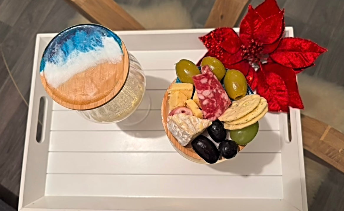 Seascape Wine Glass Charcuterie Toppers