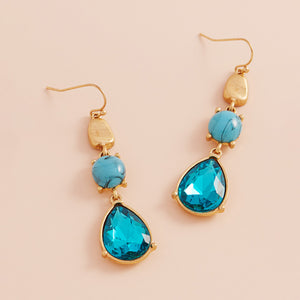 Turquoise tide drop earrings