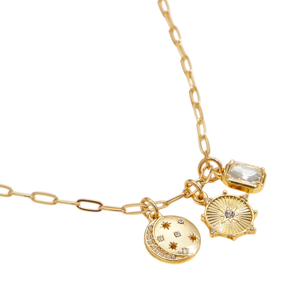 18K cosmic charm necklace