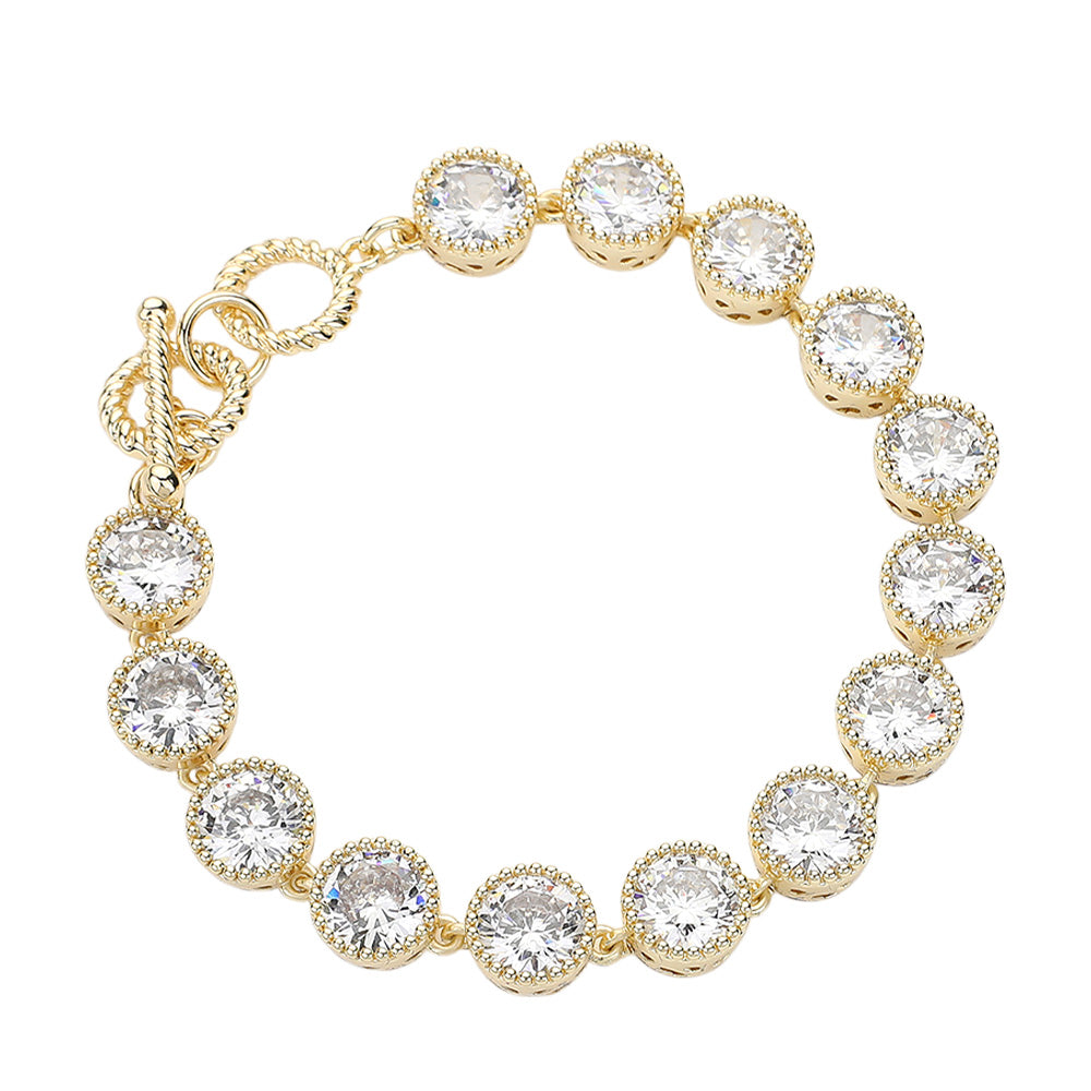 14K Gold Plated Link tennis Bracelet