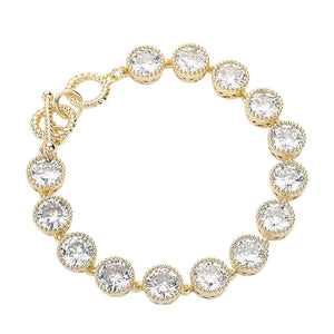 14K Gold Plated Link tennis Bracelet