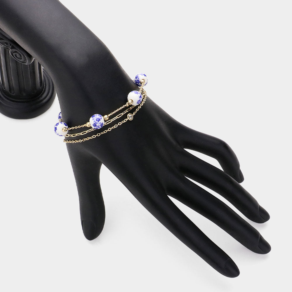 Something blue bracelet set