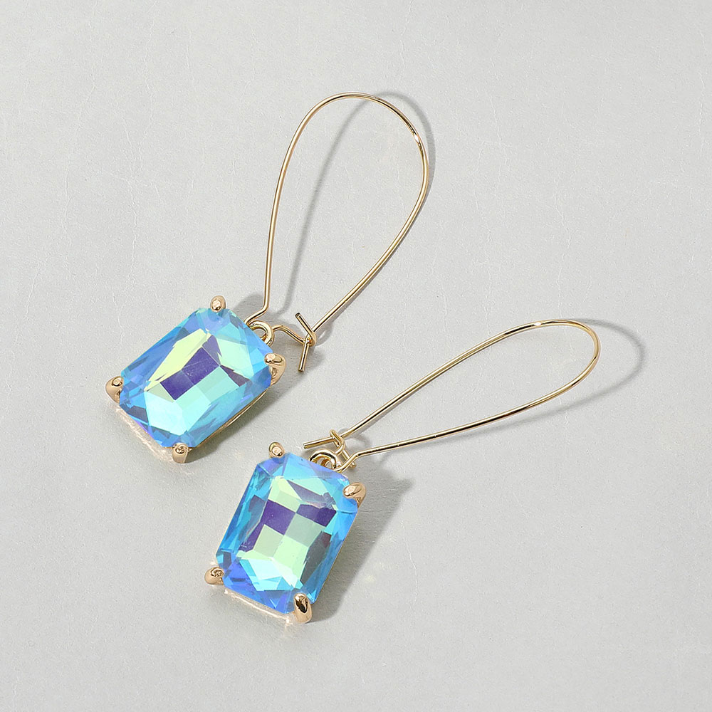 Emerald cut-Paula earrings