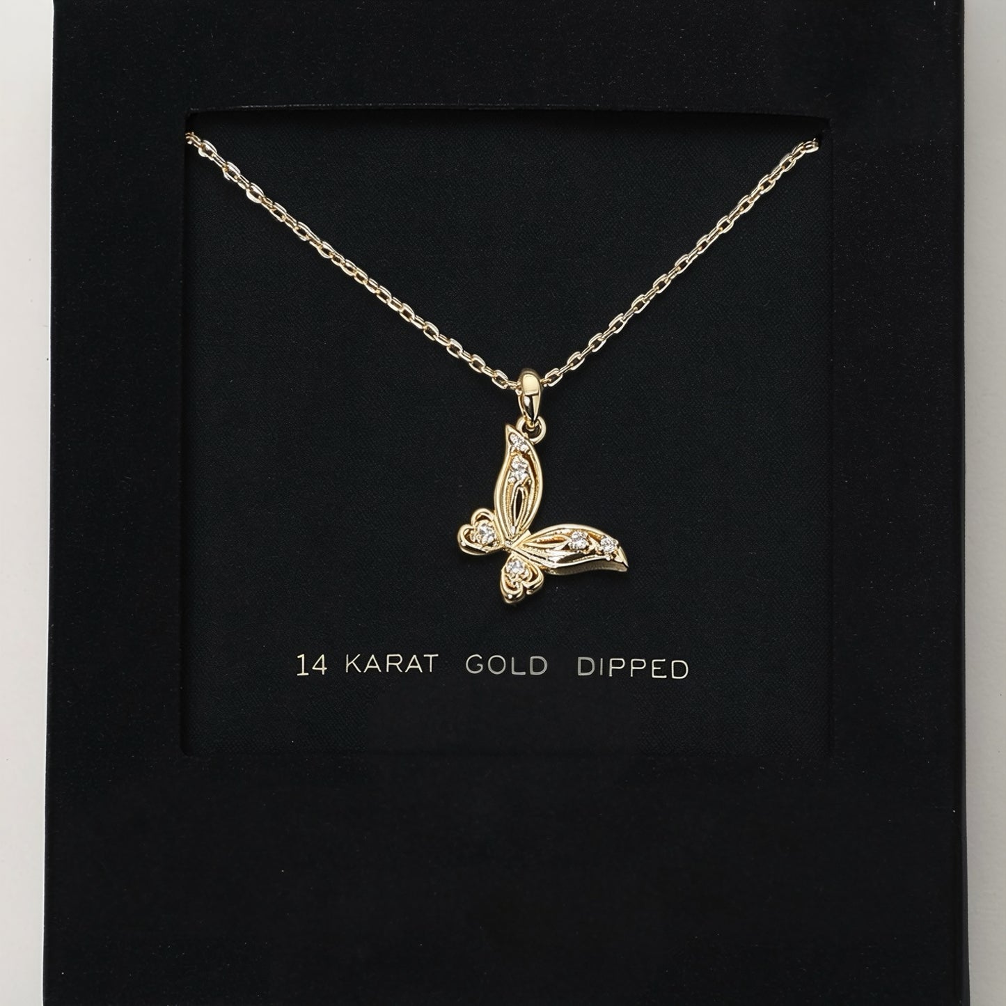 “Always near” butterfly necklace