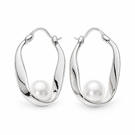 Sterling Silver-Dipped Earrings-Mairead