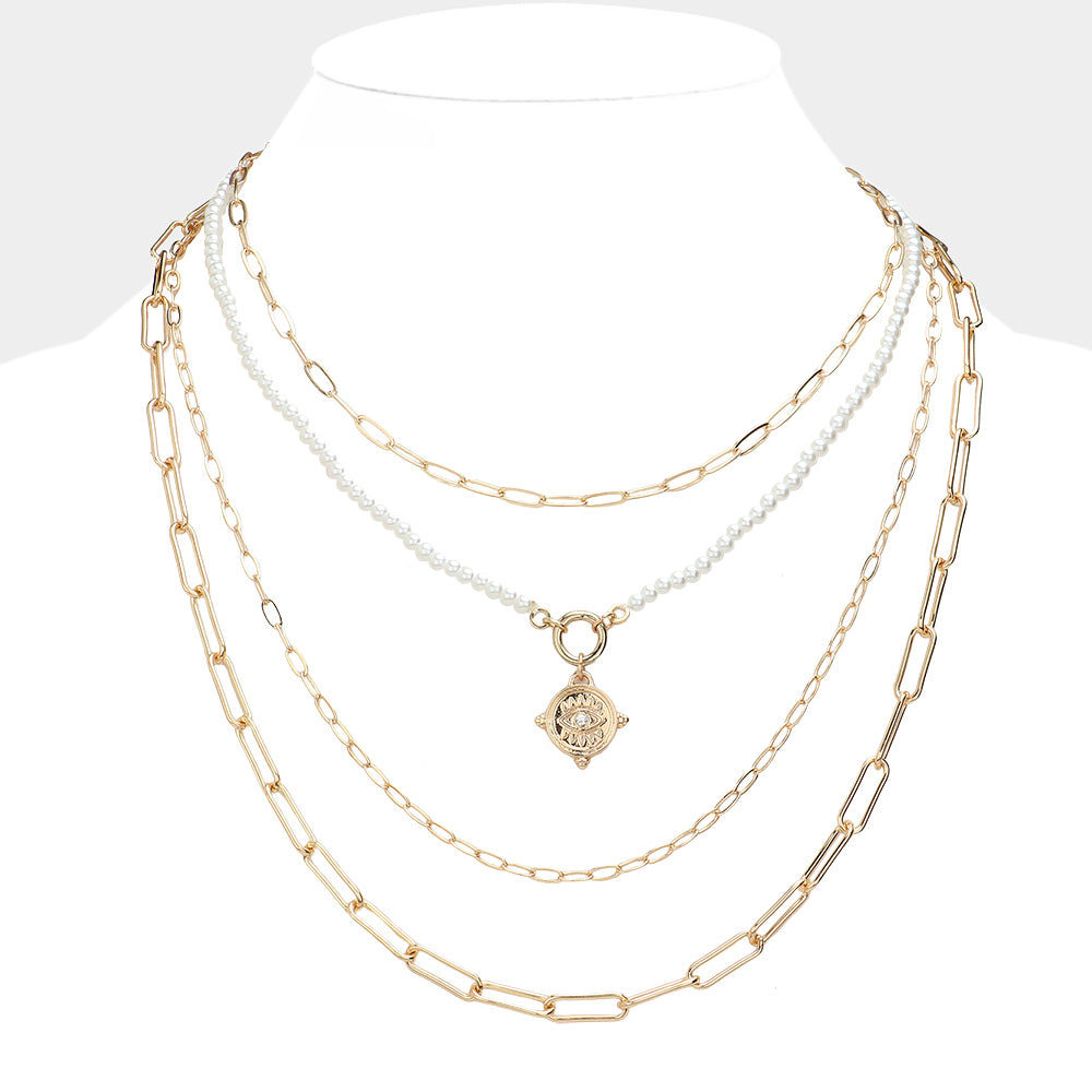 Trailblazer Evil Eye Layered Necklace