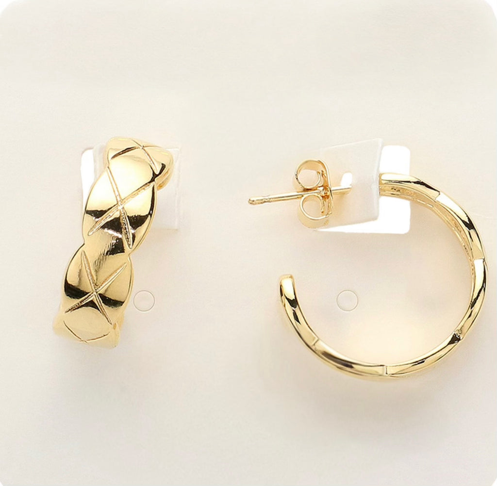 14k gold hoops-Valentina