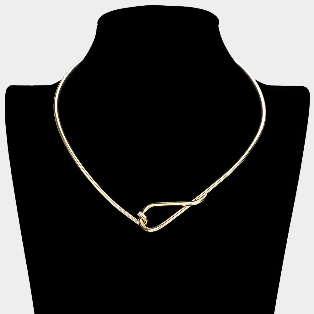 Gold plated Abstract Choker Necklace- Dún Lúiche