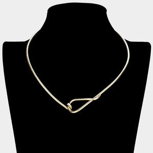 Gold plated Abstract Choker Necklace- Dún Lúiche