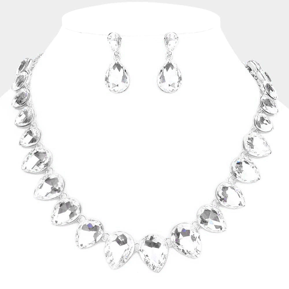 Teardrop crystal necklace