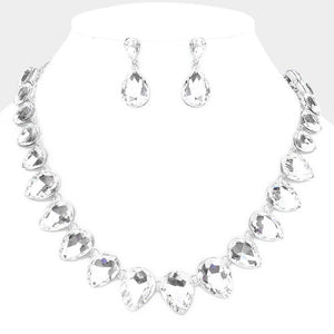 Teardrop crystal necklace