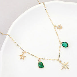 Verdant Muse Charm Necklace