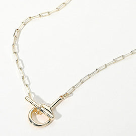 14K Gold Plated Paperclip Necklace