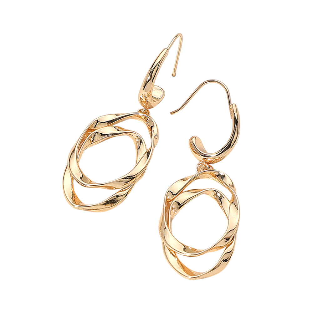 Golden Muse Abstract Loop Earrings