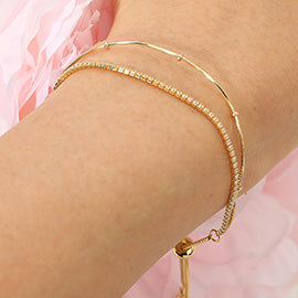 Radiance Layered 18K Gold dipped Bracelet