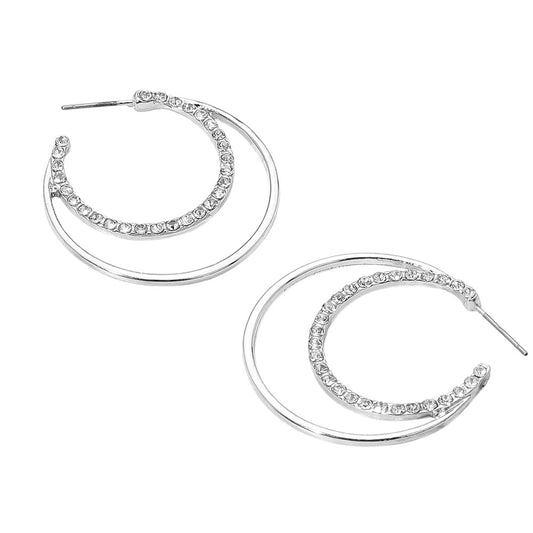 Celeste Crescent Hoops