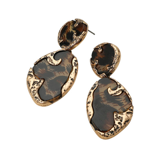 Leopard print earrings 