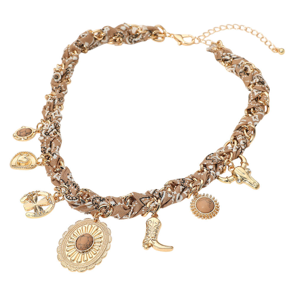Western charm necklace 