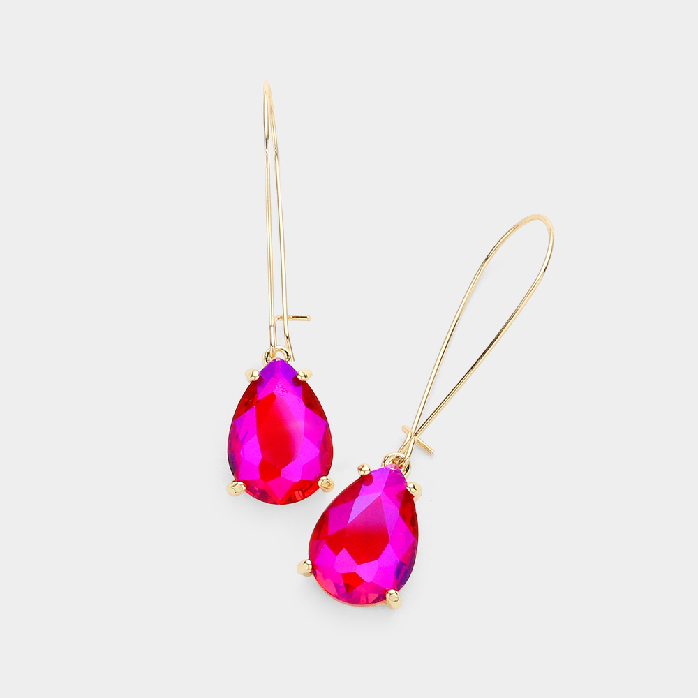 Teardrop crystal earrings-Ann Marie