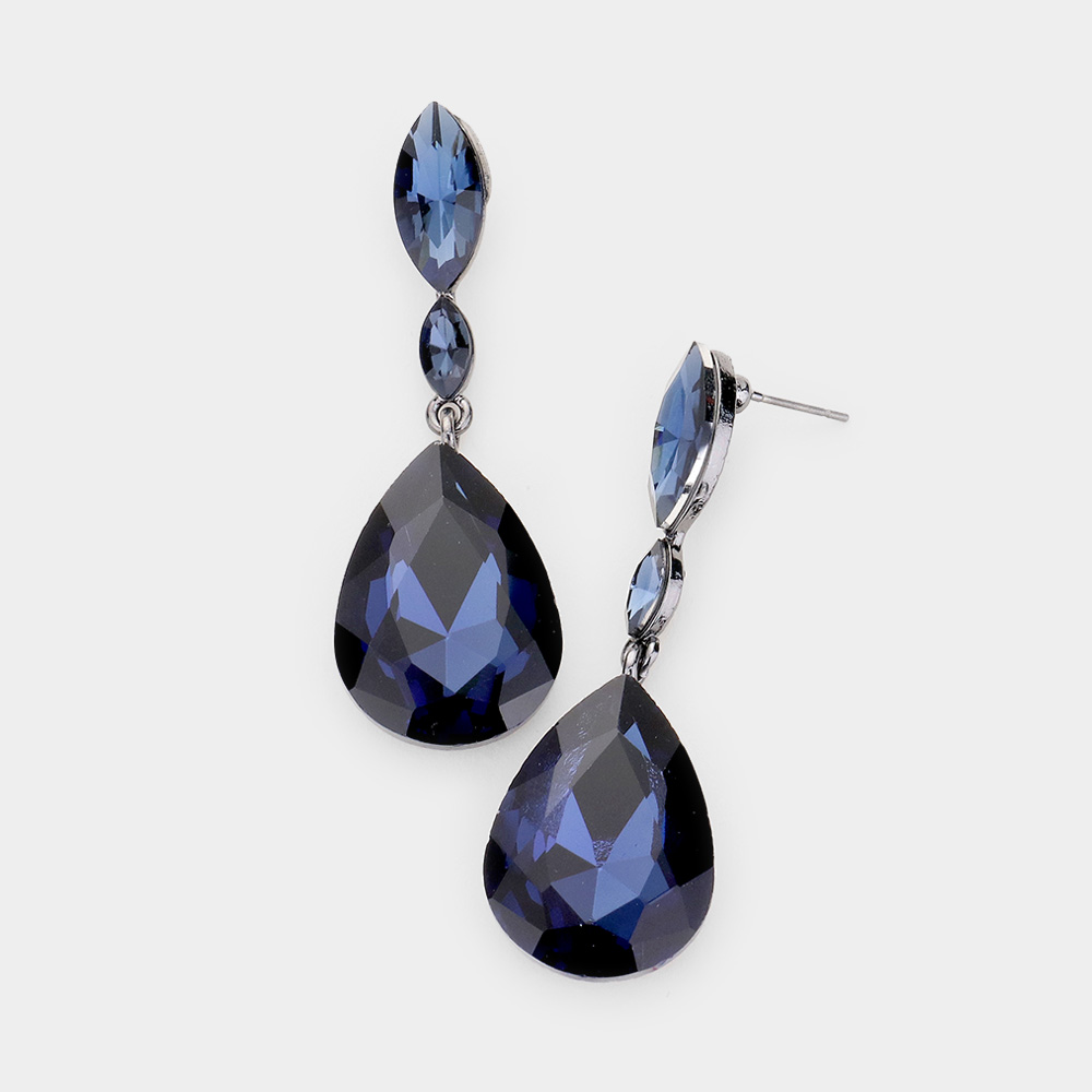 Marquise evening earrings-Clodagh