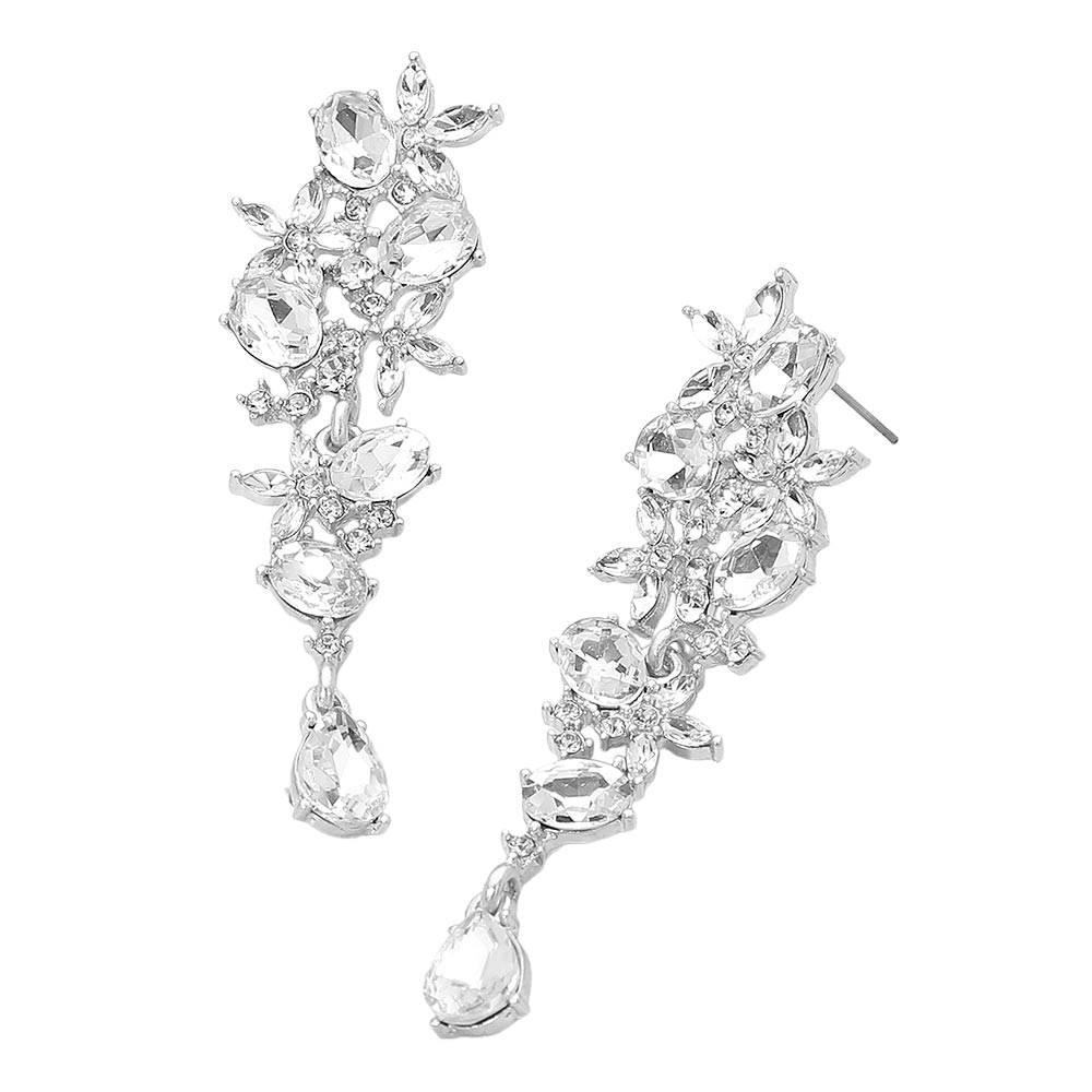 Floral dangle earrings-Laura