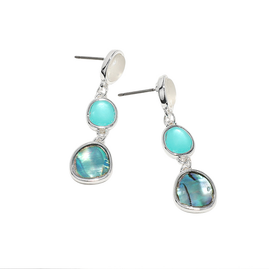 Sea Glass Earrings-Elena