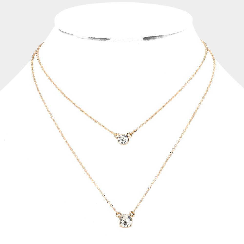 Double solitaire necklace-Odesa