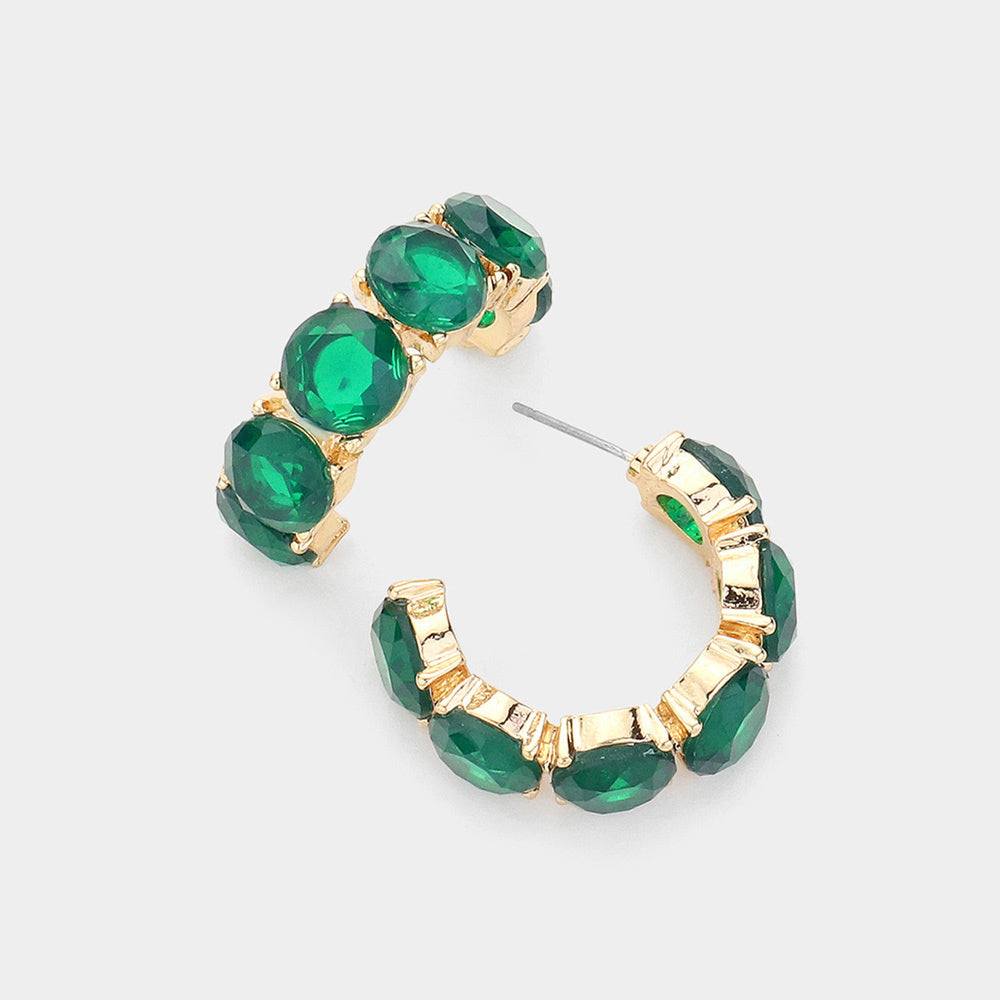 Emerald crystal hoops-Celestia