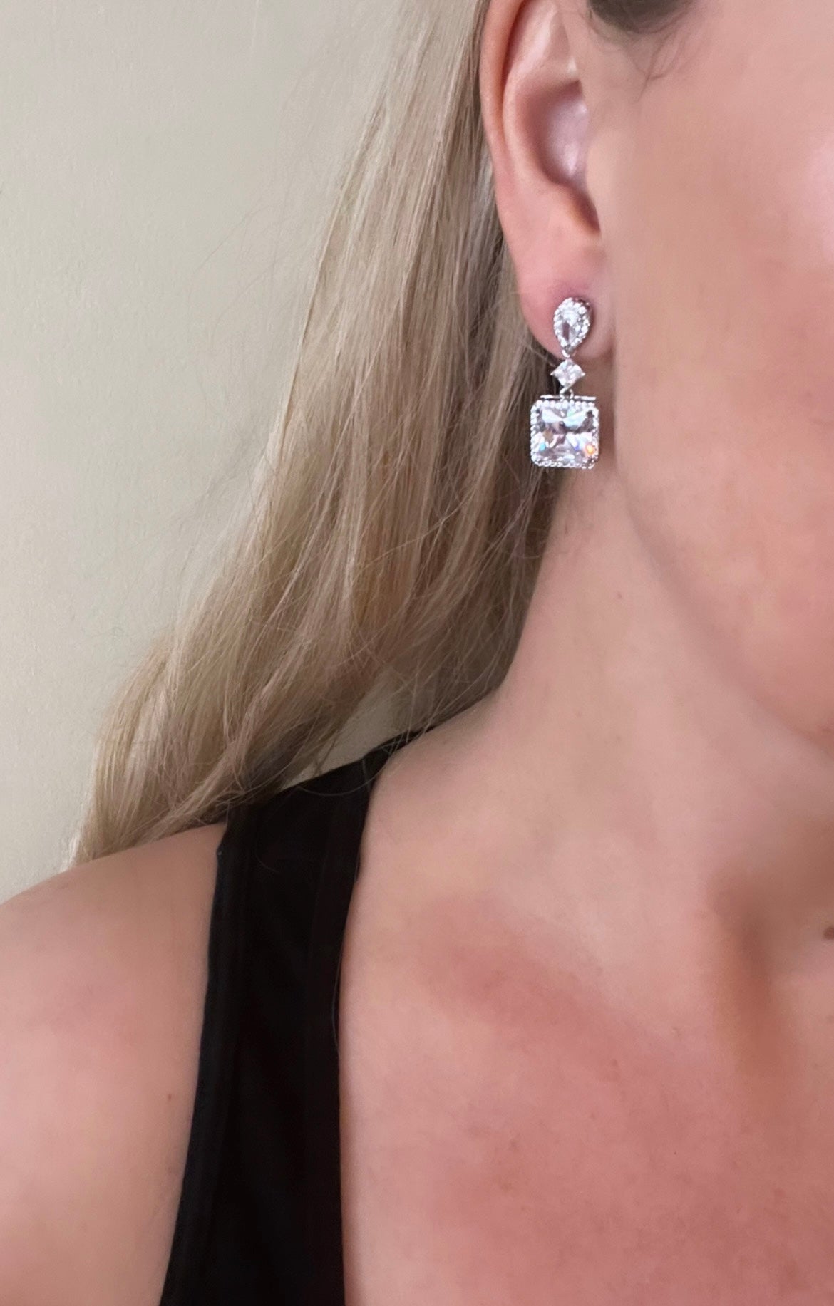 Multi Stone Evening Earrings- Susie