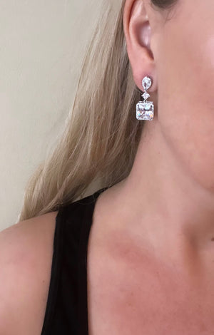 Multi Stone Evening Earrings- Suzie