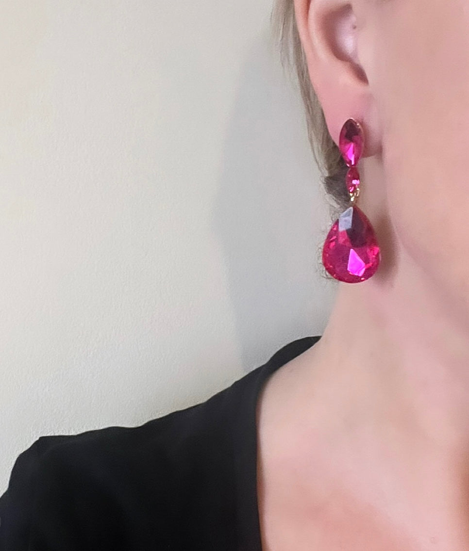 Fuschia earrings- Cynthia